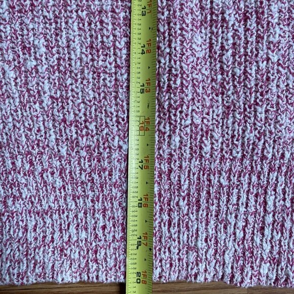 Free People Linen Cotton Electric City Sweater Marled White Pink Flowy Pullover - Picture 13 of 13